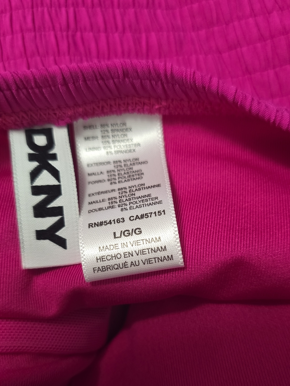 DKNY Hot Pink One-Piece Swimsuit - Swim SZ LG NWOT - Picture 5 of 5